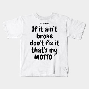 NF Motto Lyrics Quote Kids T-Shirt